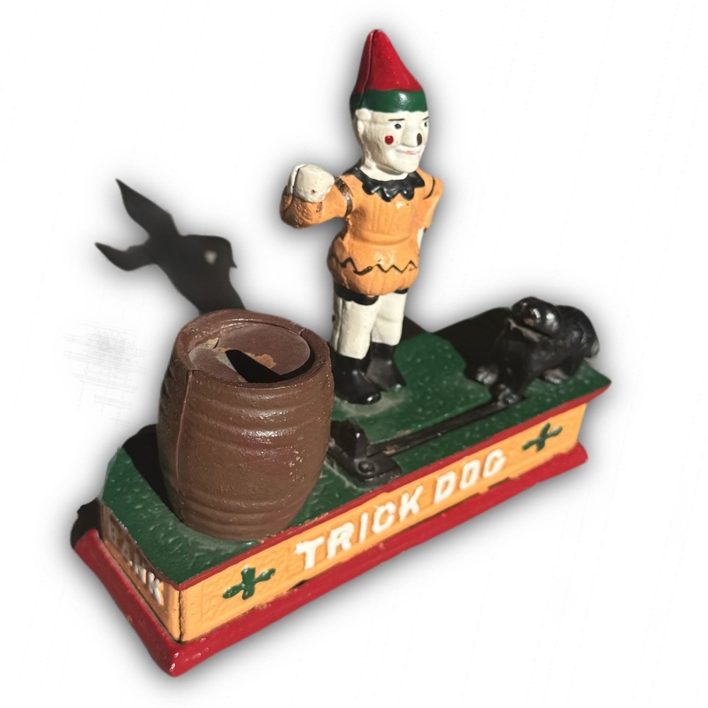 Trick Dog Coin Bank - cast iron